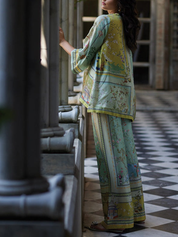 Digital Printed Trumpet Sleeves Print Cape