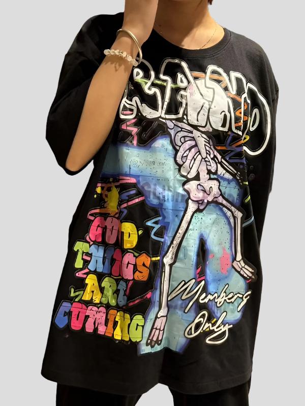 Oversized Graphic T Shirts - Good Things Are Coming