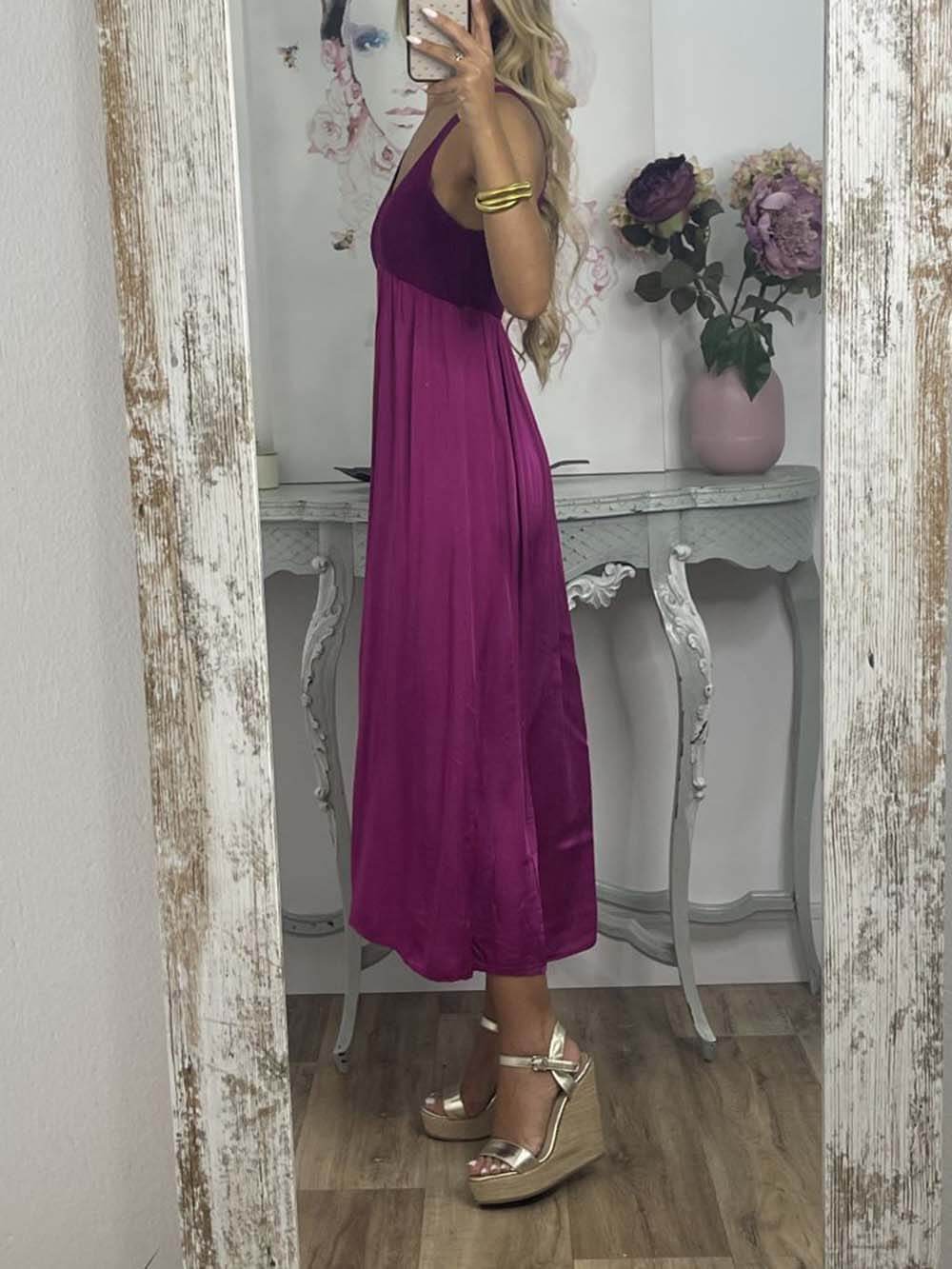 Summer Afterglow Patchwork Contrast Backless Dress