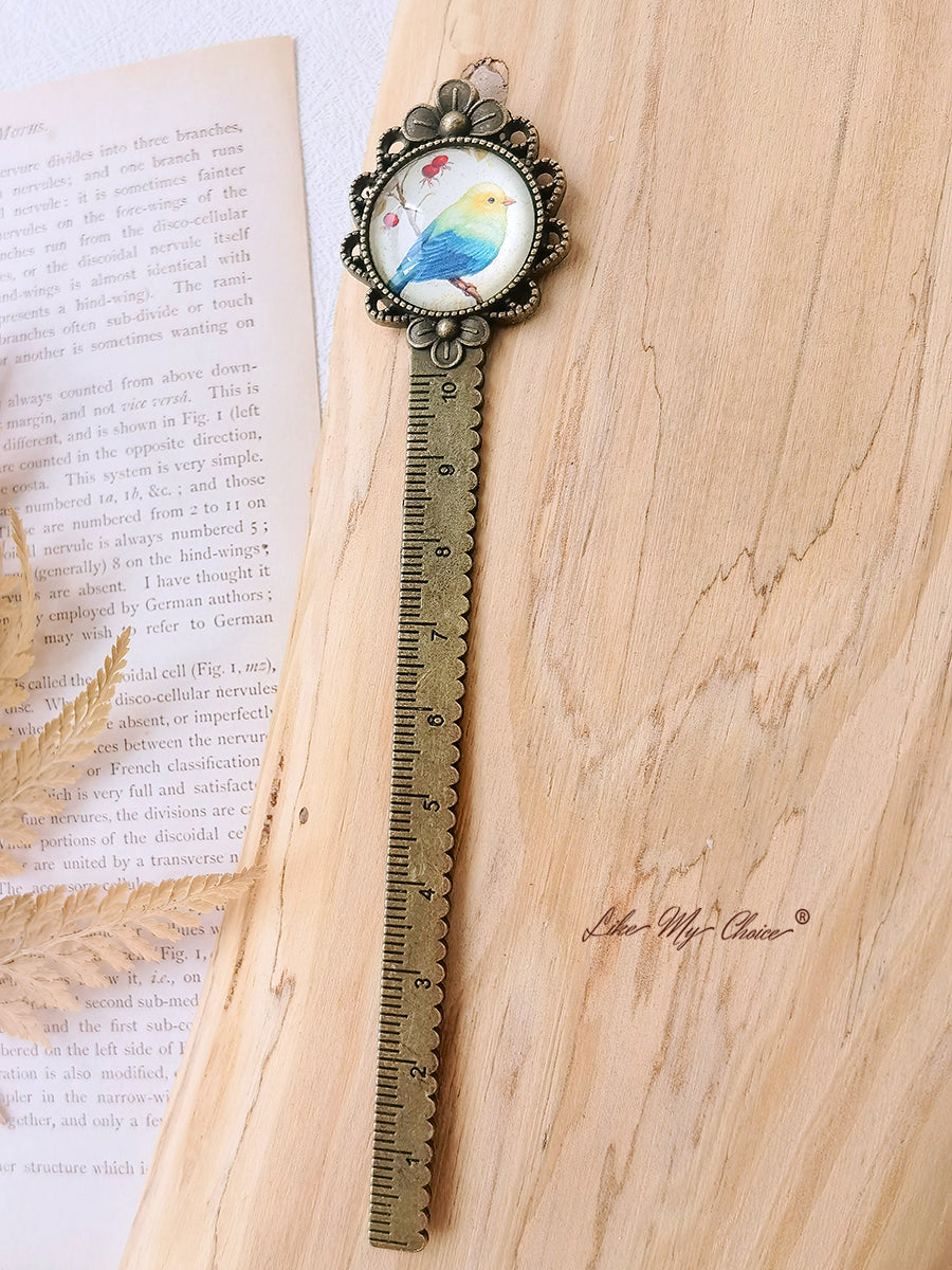 LikeMyChoice? Flower and Bird Retro Metal Bookmark
