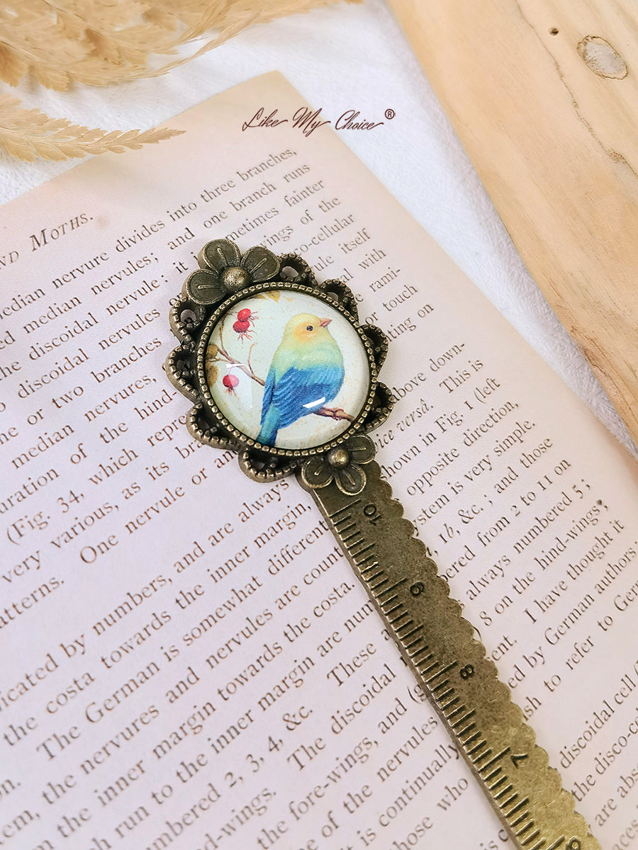 LikeMyChoice? Flower and Bird Retro Metal Bookmark