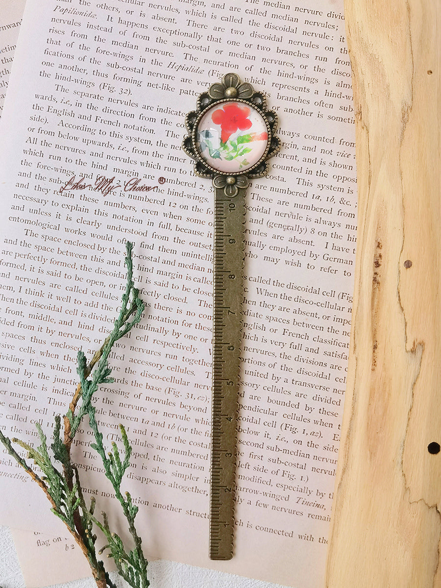 LikeMyChoice? Flower and Bird Retro Metal Bookmark