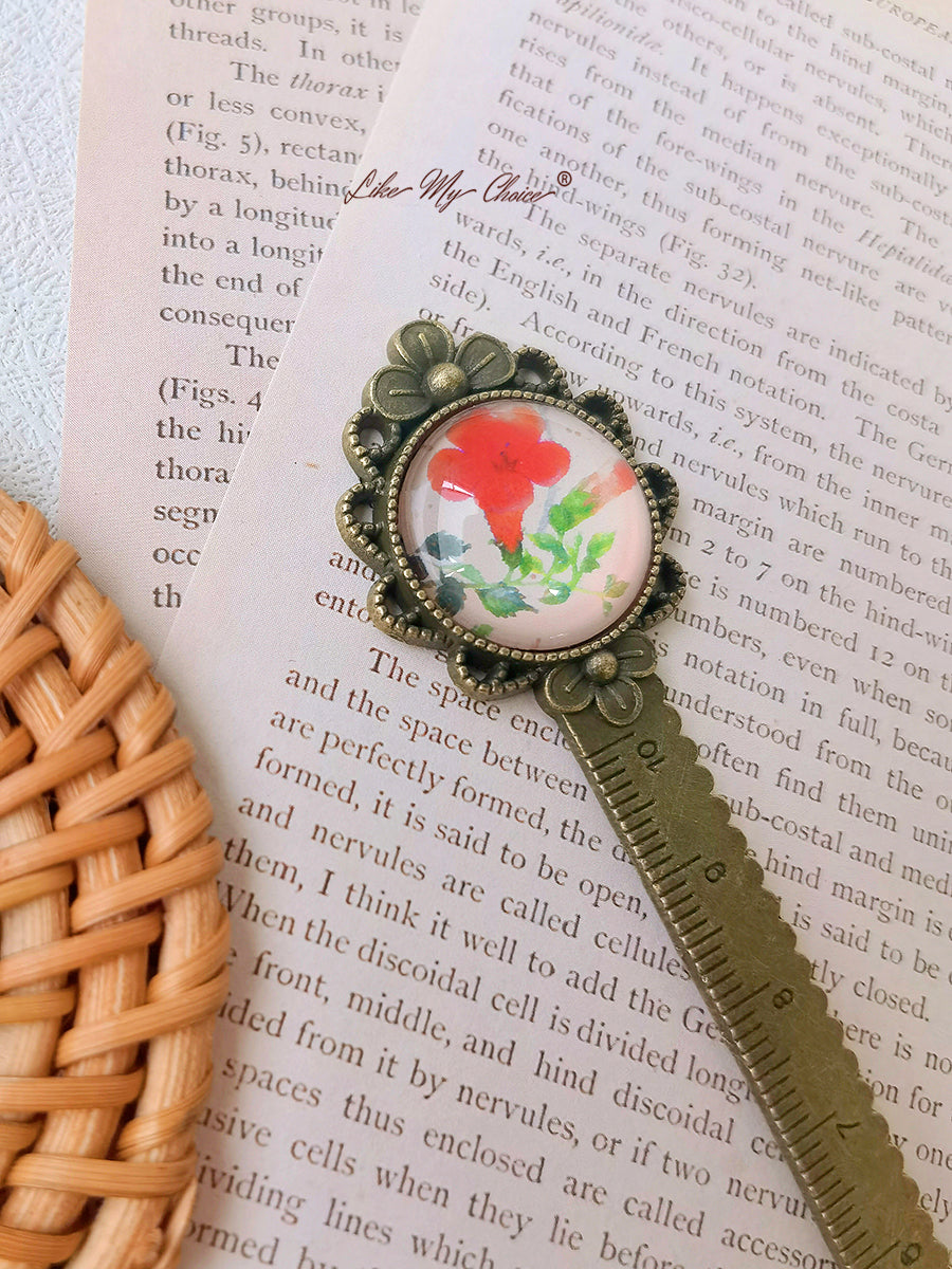 LikeMyChoice? Flower and Bird Retro Metal Bookmark