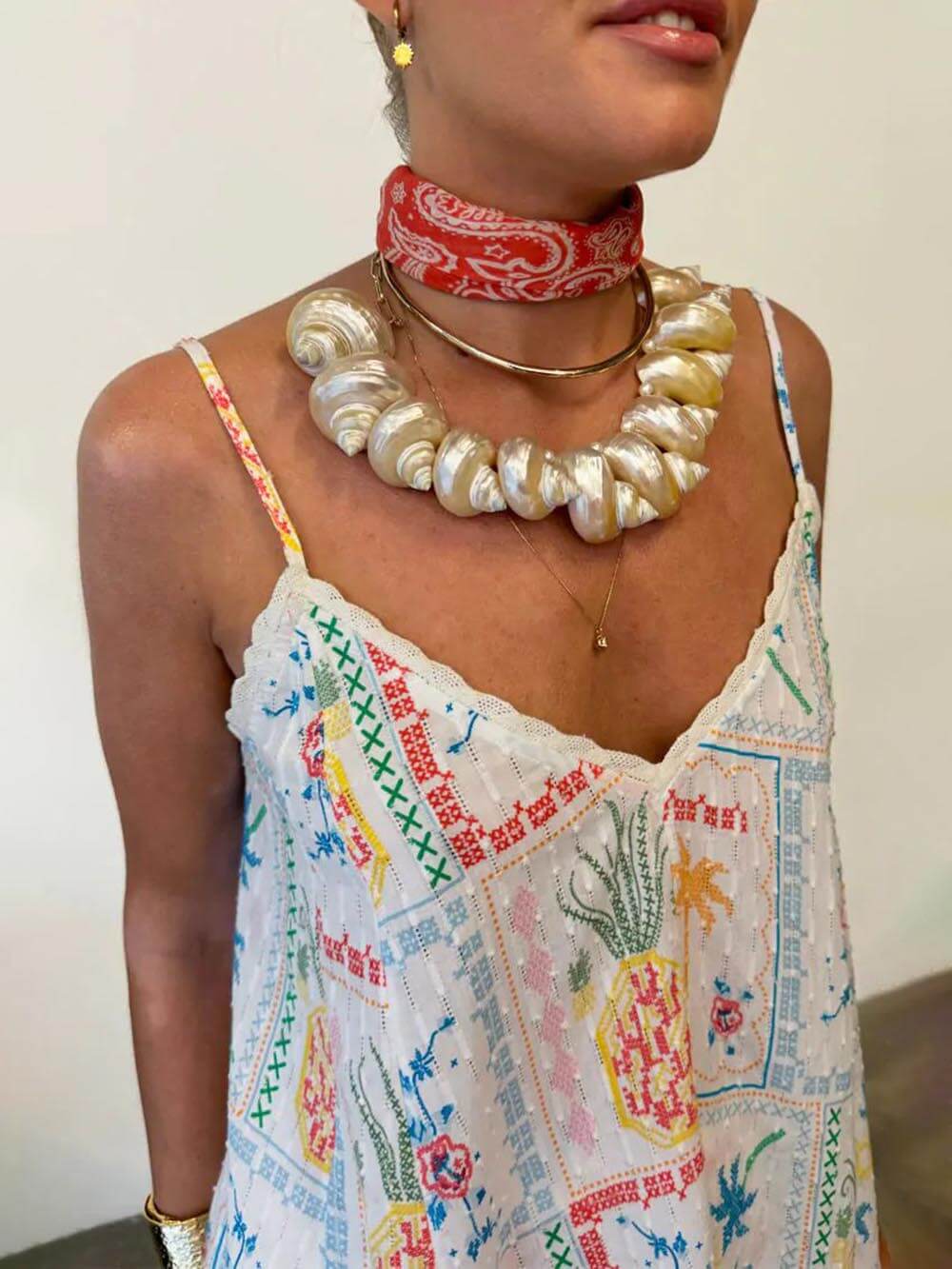 Unique Island Print Cami Tank Top