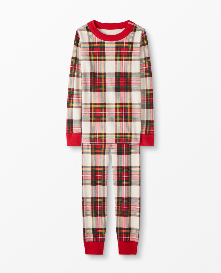 Mixed color plaid Matching Fmalily Pajamas Set (with Pet Dog Clothes)