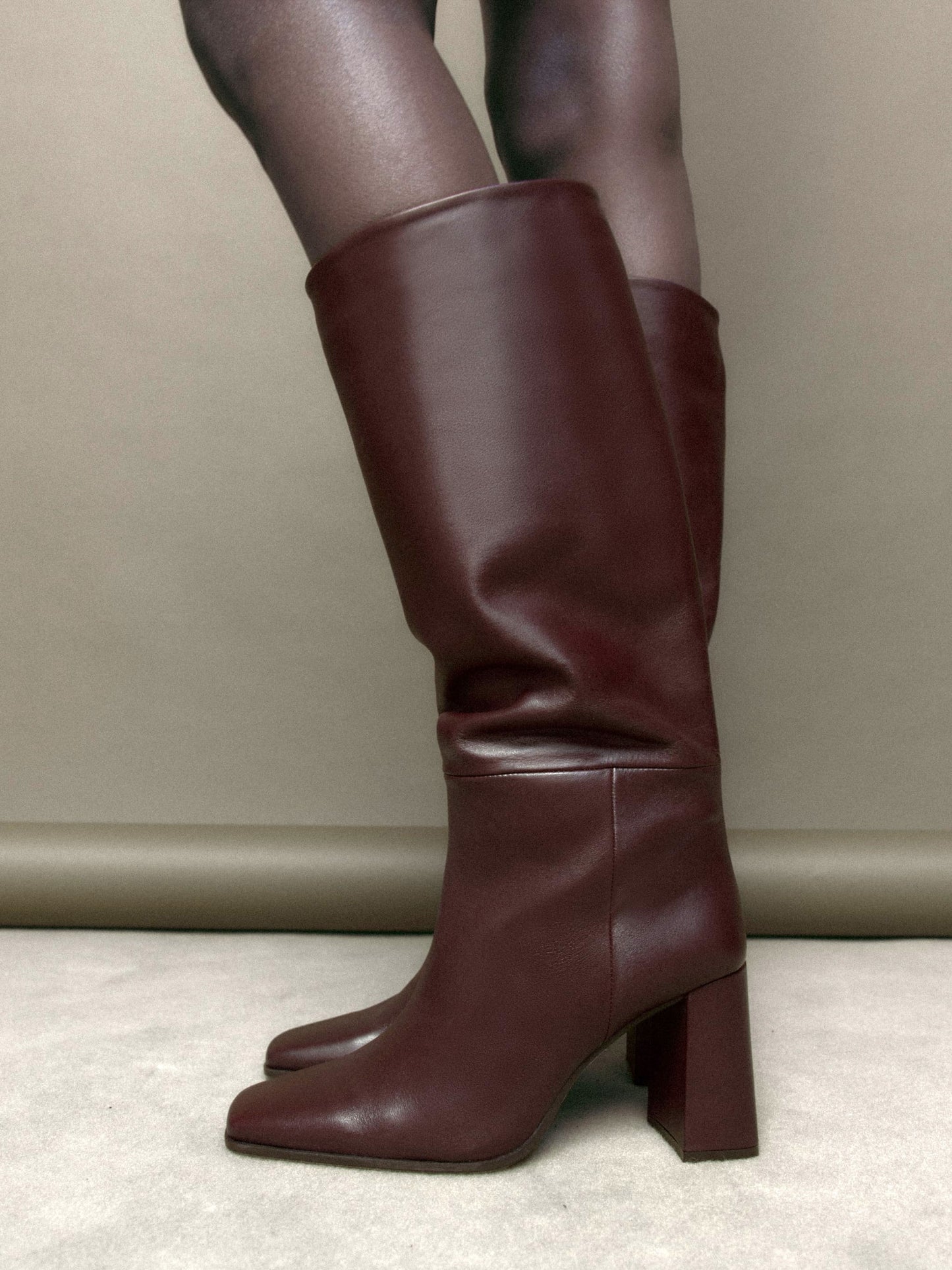 Knee High Square Boots