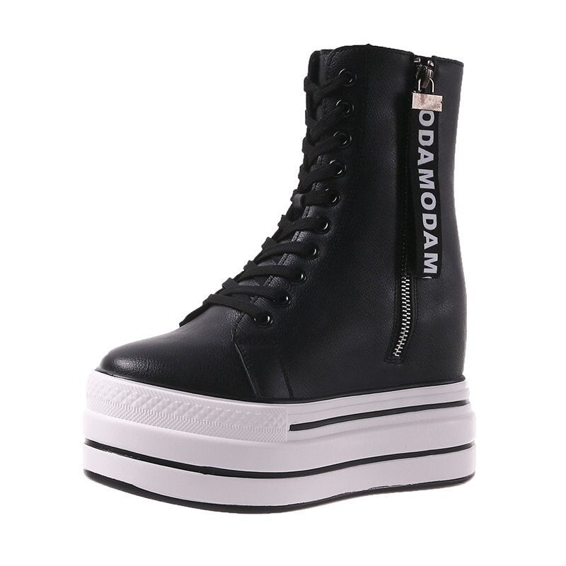 Moda Women's Zip Platform Ankle Boots