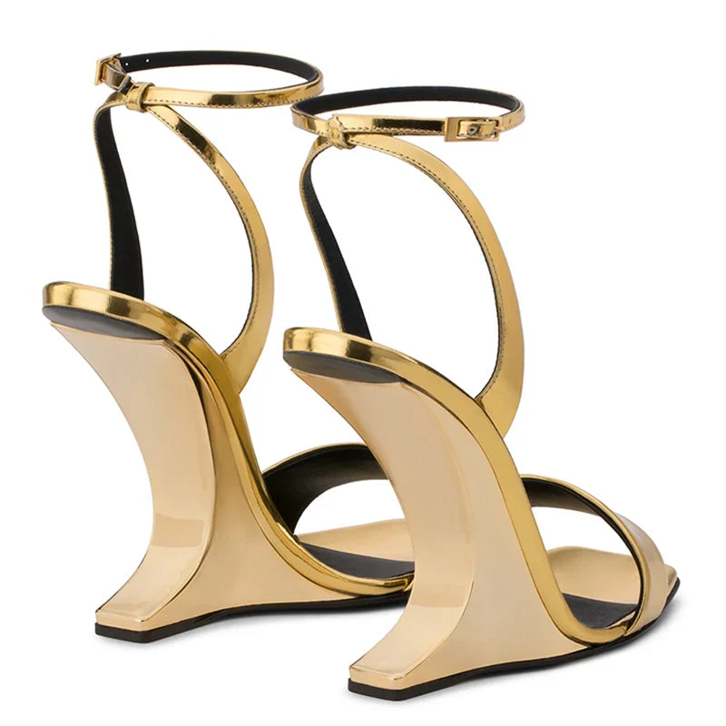 Gold High Heel Sandals Inspired by Giuseppe