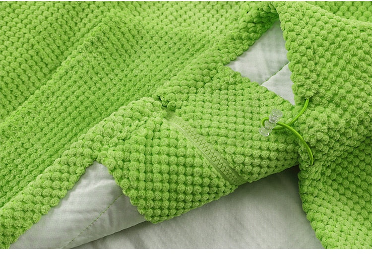 Mystical Green Hoodie Unisex with Demon Horns