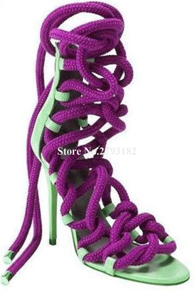 Gladiator Rope High Heel Sandals