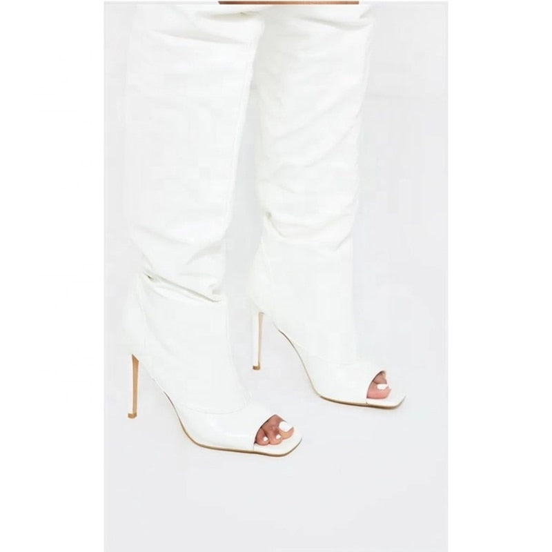 Side Zip Thin High Heel Boots