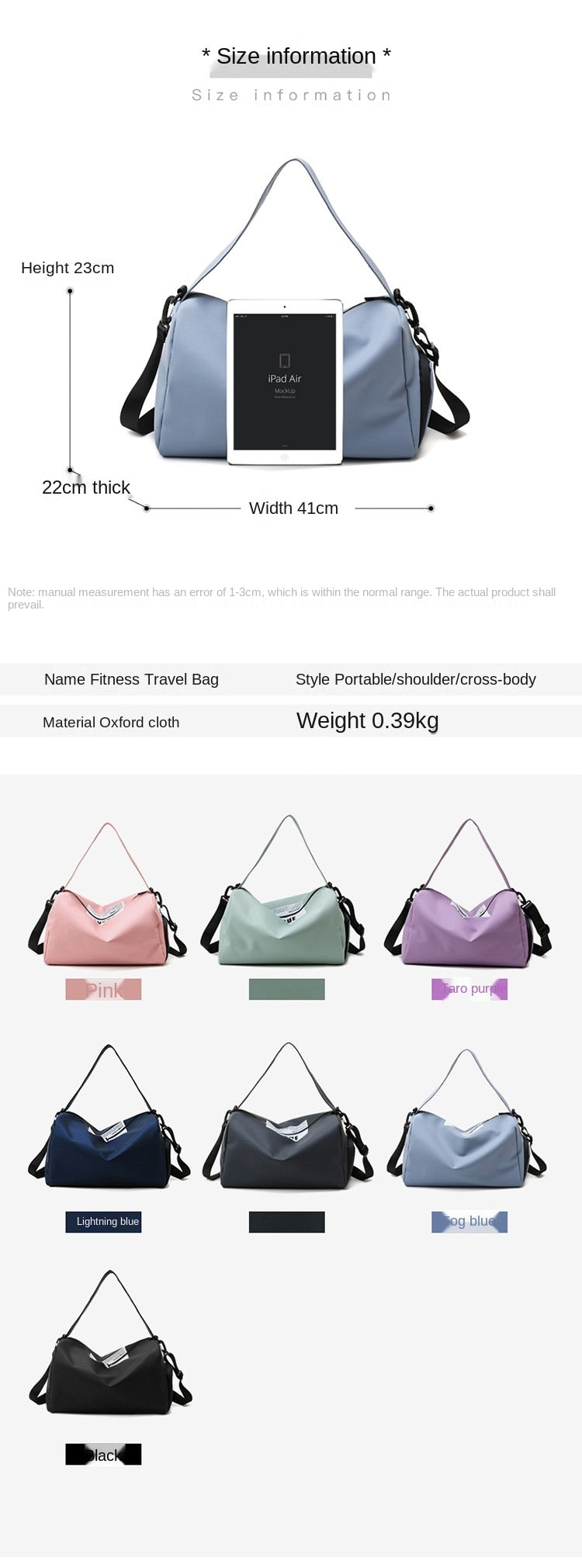 Unisex Duffle Gym Bags