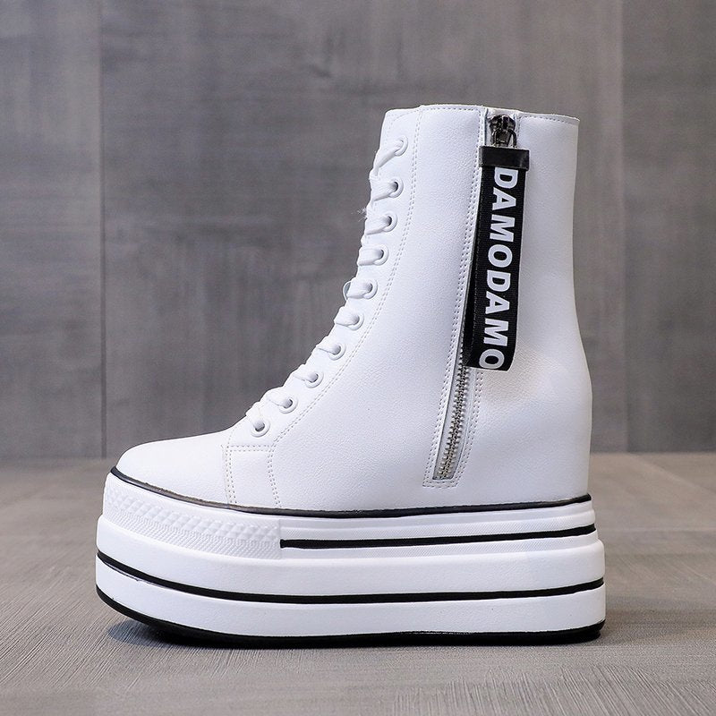 Moda Women's Zip Platform Ankle Boots