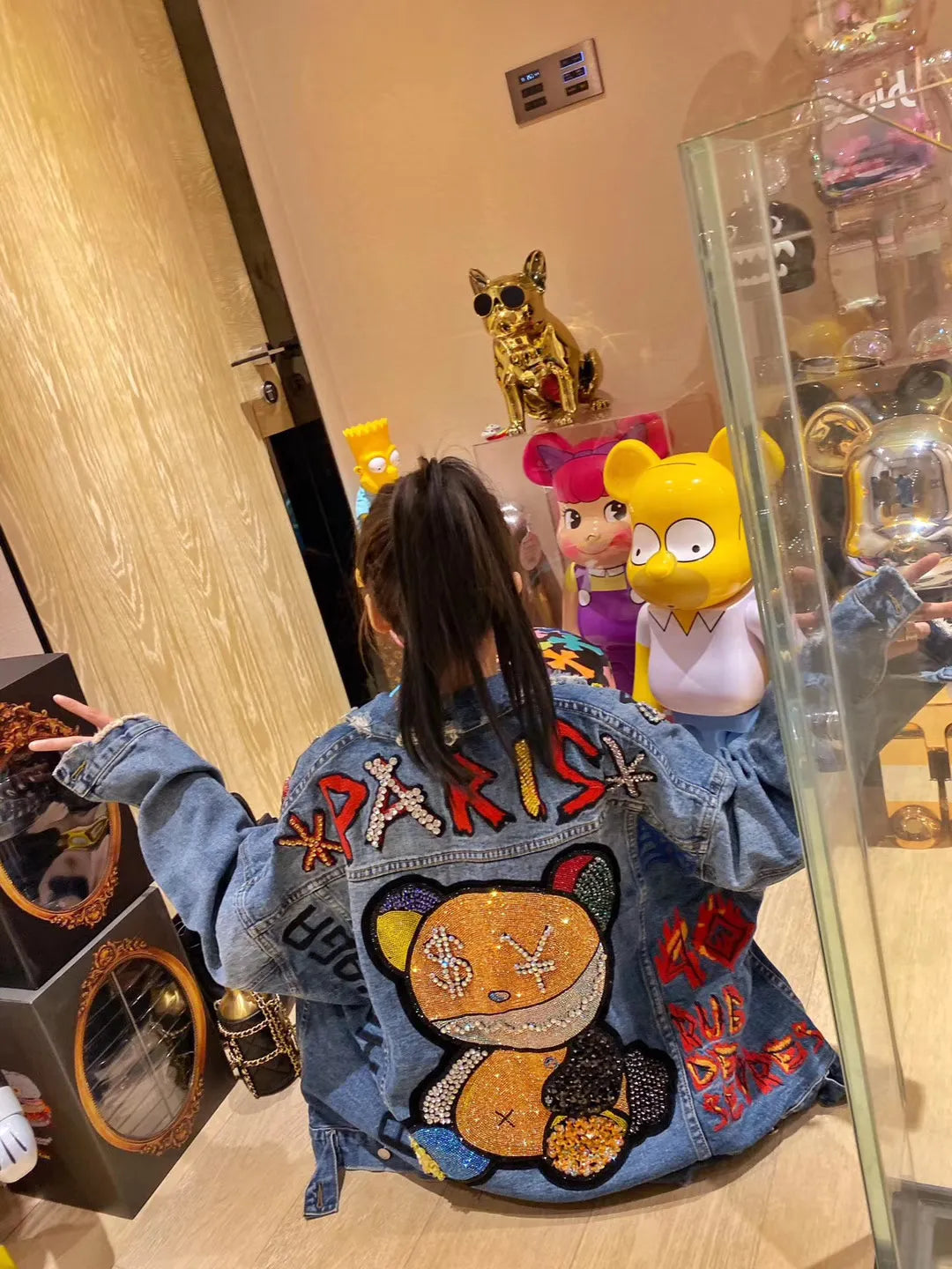 Diamond Sequins Women's Denim Jacket