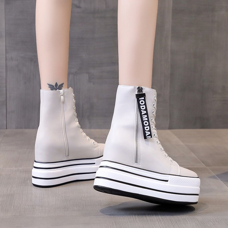 Moda Women's Zip Platform Ankle Boots