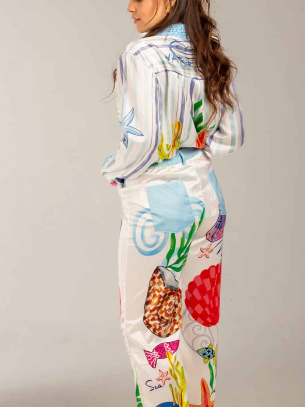 Ocean Print Theme Pants