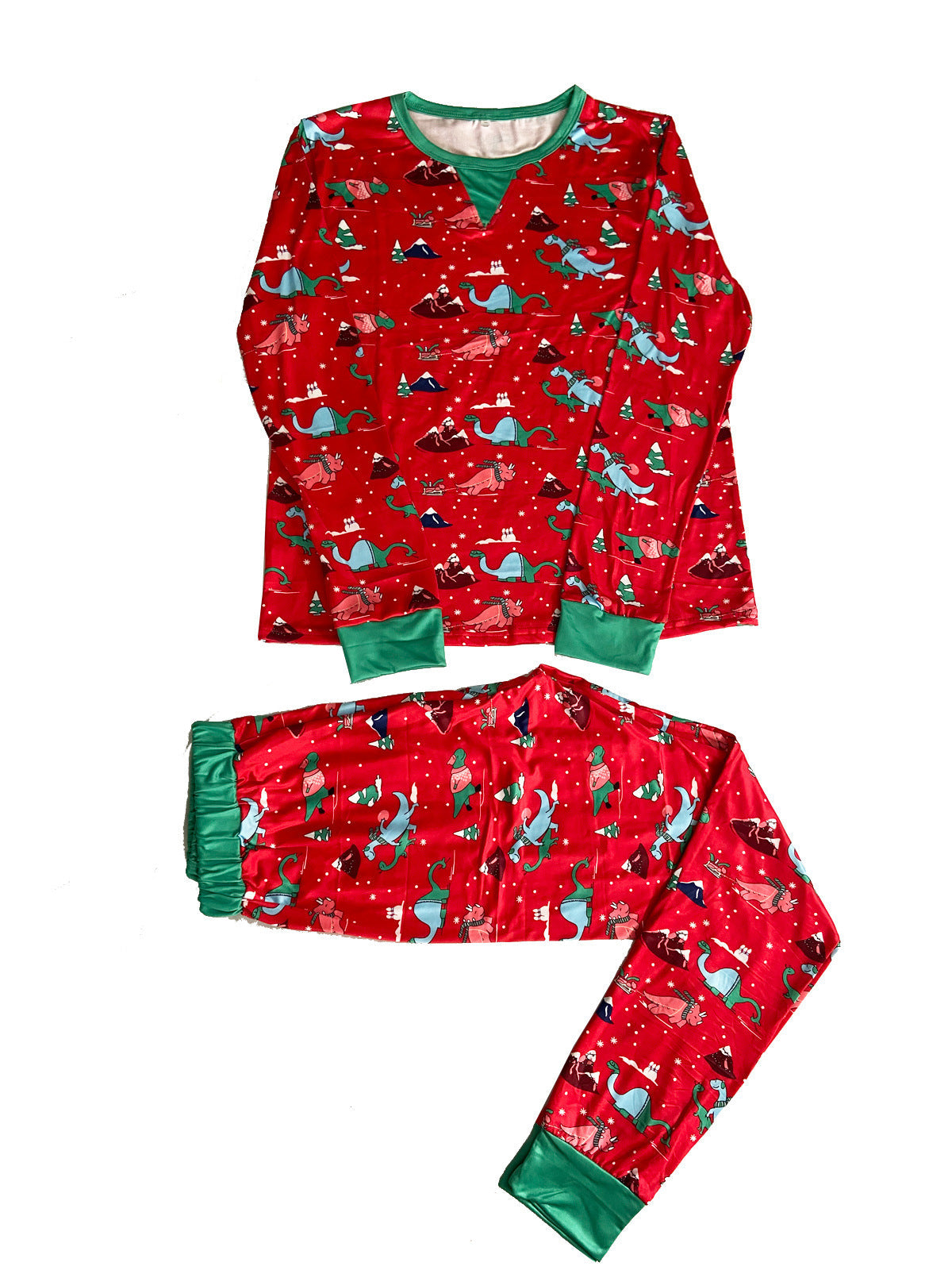 Red Cute Dinosaur Pattern Family Matching Pajamas Sets