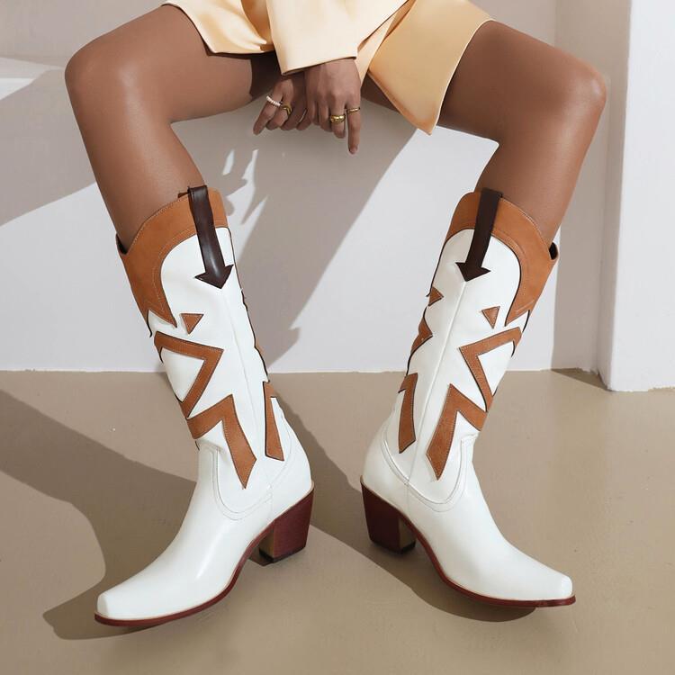 Clearance - Fendi Inspired White Thigh High Boots