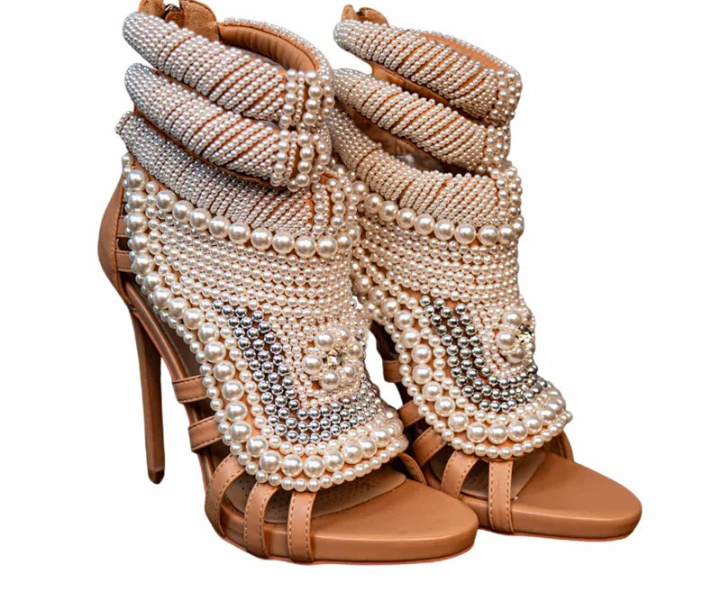 Giuseppe Zanotti "Kanye" Inspired Luxury Pearl Embellished Sandals