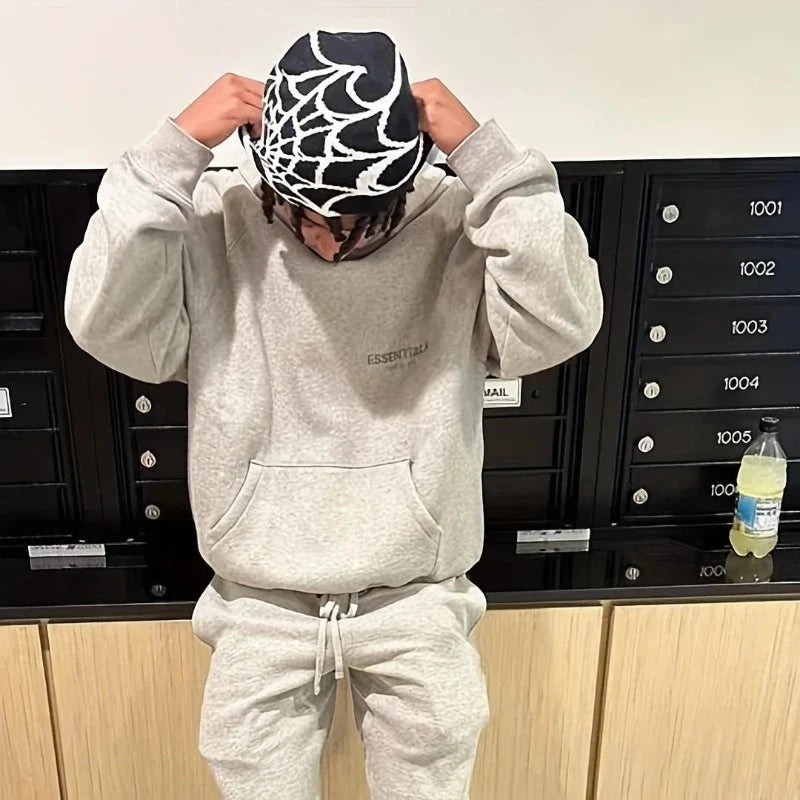 Goth Spider Web Beanies: Y2K Knitted Cap