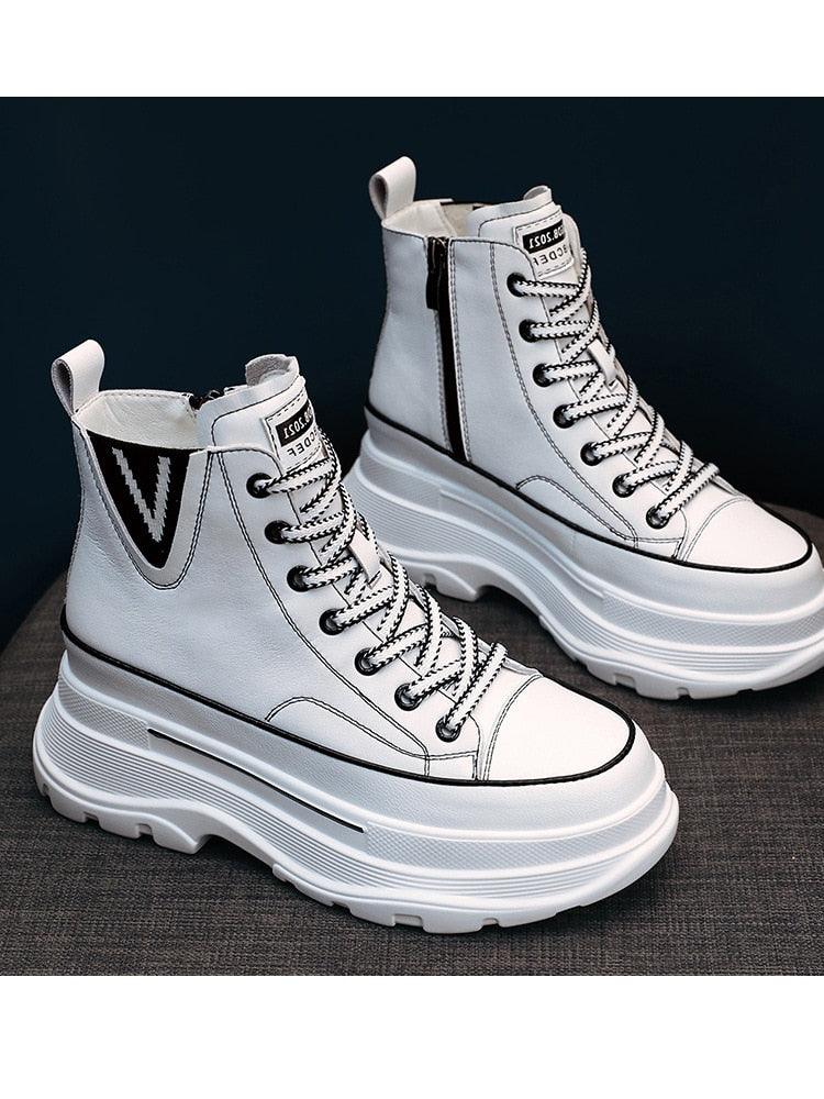 7cm High Top Platform Sneakers for Women