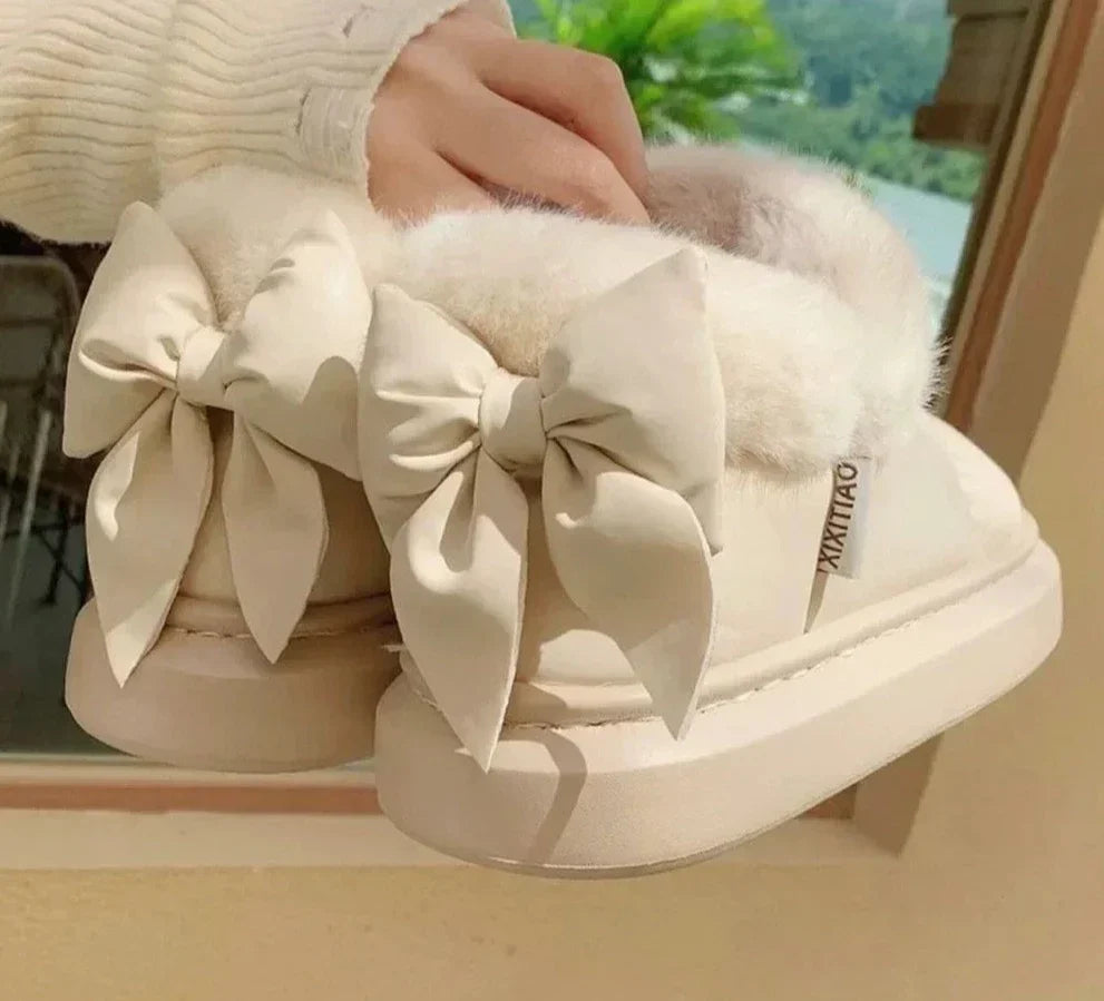 Booties for Women: Winter Cute Bow Ankle Boots