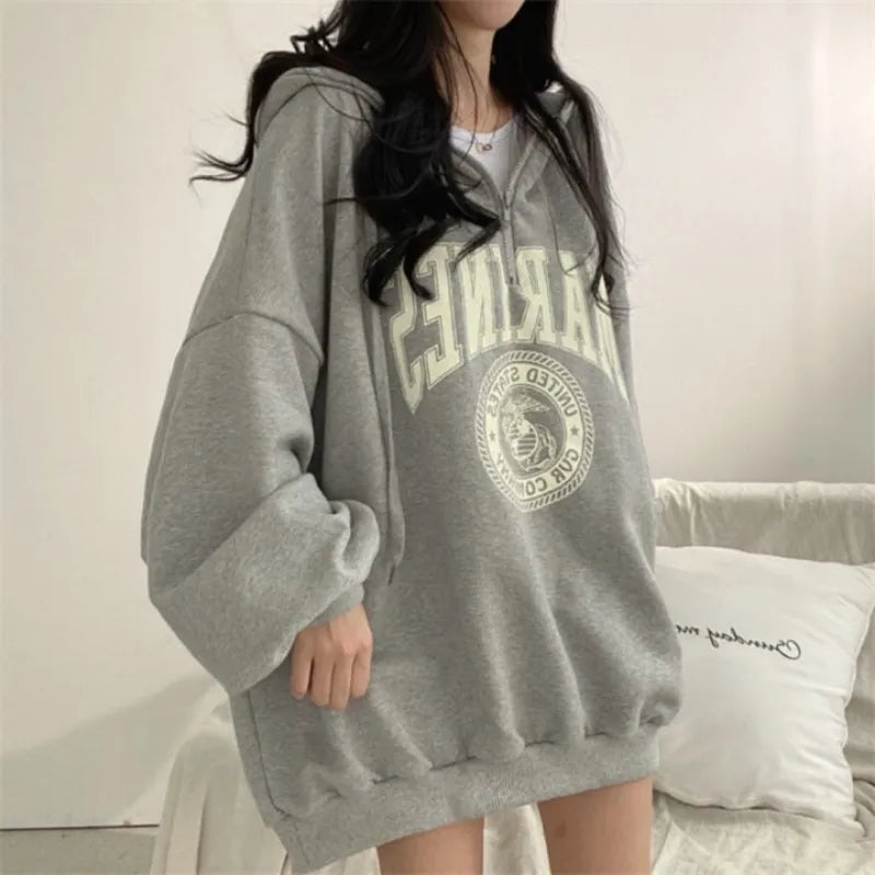 Thin Pullover Marines Hoodie for Women