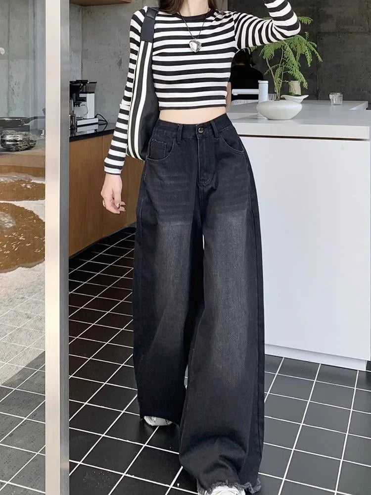 Wide Leg Jeans Denim Pants for Women
