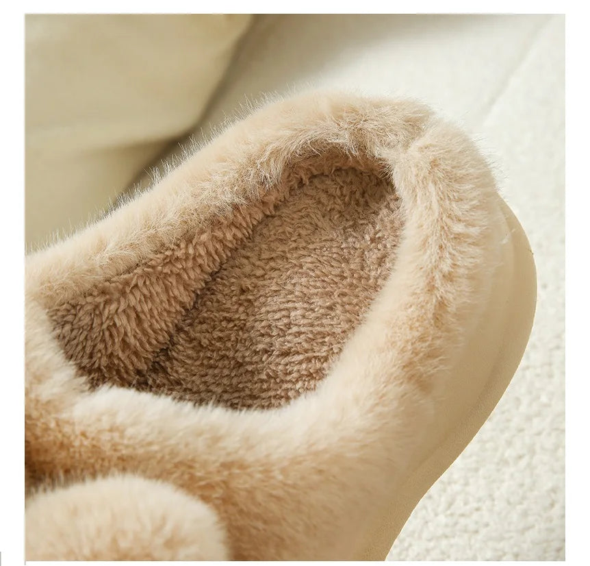 Chunky Plush Non-Slip Fluffy Slippers for Women