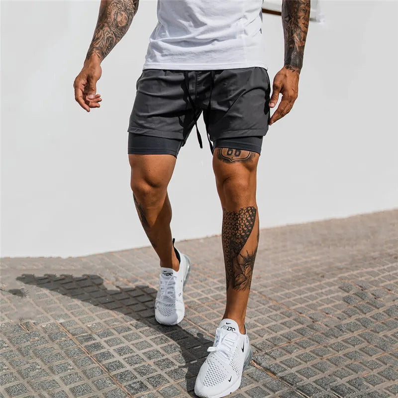 2-in-1 Quick Dry Shorts - Double-Deck for Men