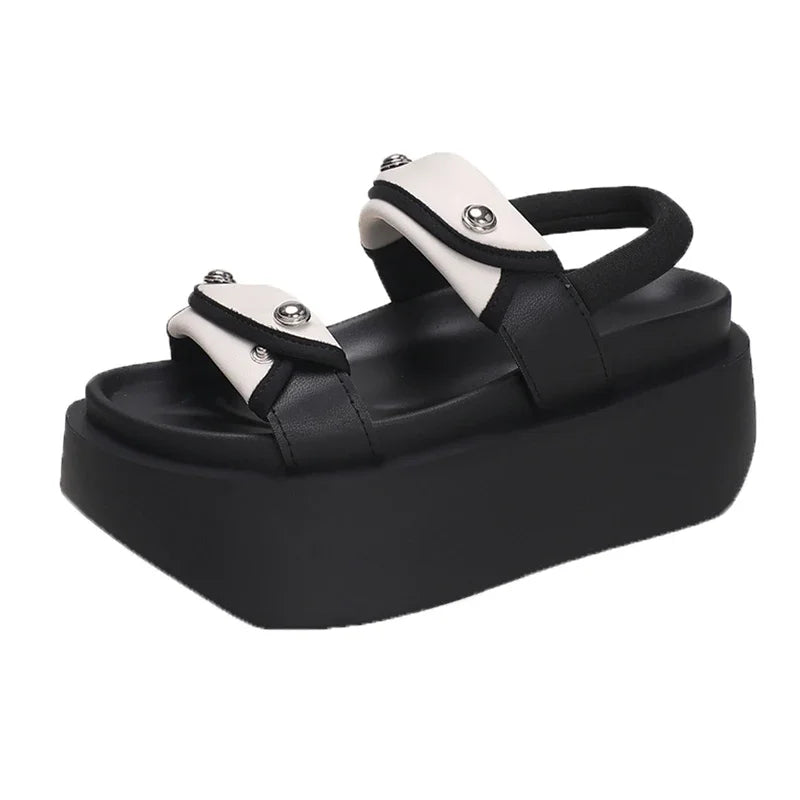 Chunky Block Heels Gladiator Sandals, 8cm for Women