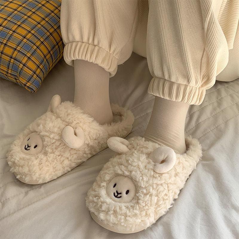Winter Indoor Sheep Slippers for Women