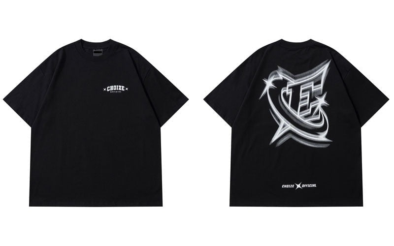 Oversized Graphic Print Choize T Shirts Men