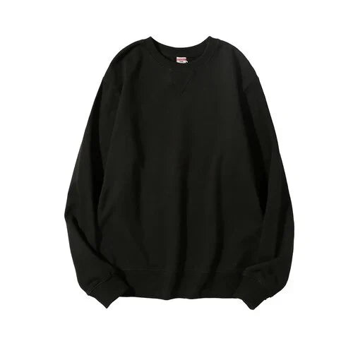 Solid Vintage Long Sleeve Sweater: Loose Fit, 380g