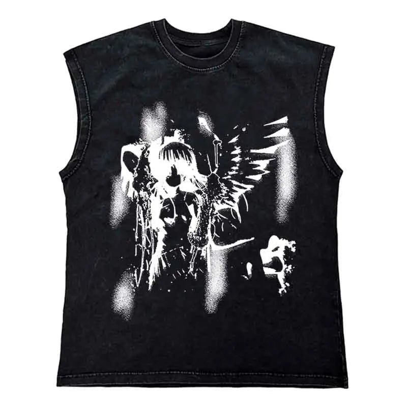 Gangsta T Shirt - Washed Tank Top for Men