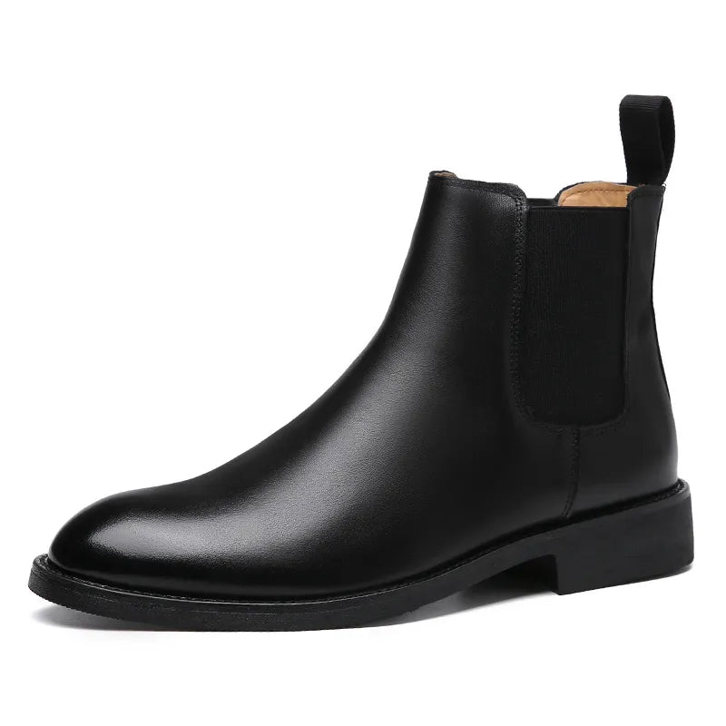 Slip-On Leather Chelsea Boots for Men