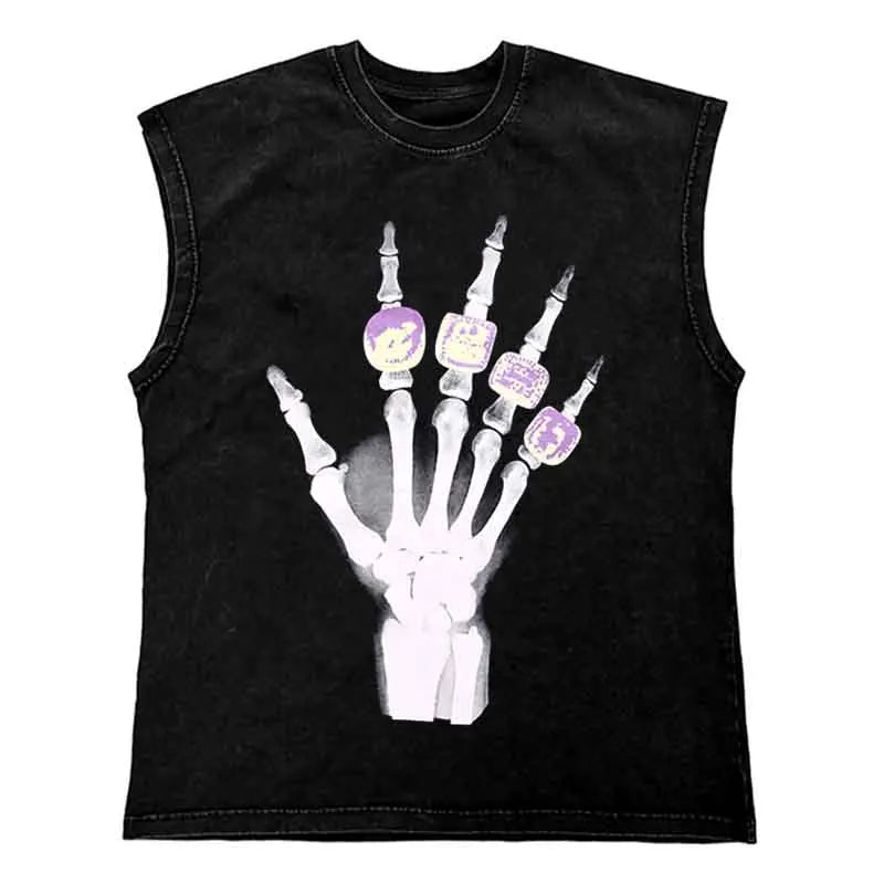 Gangsta T Shirt - Washed Tank Top for Men