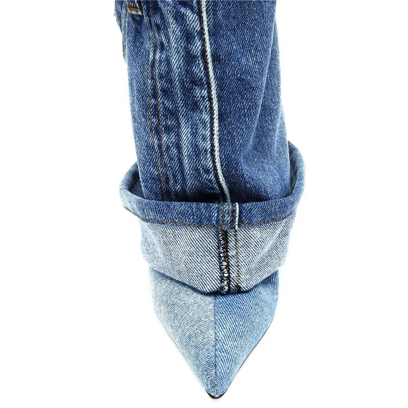 Dolce & Gabbana Inspired Denim Ankle Boots