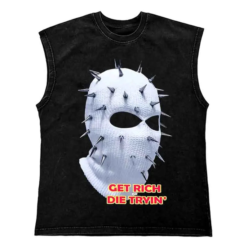 Gangsta T Shirt - Washed Tank Top for Men