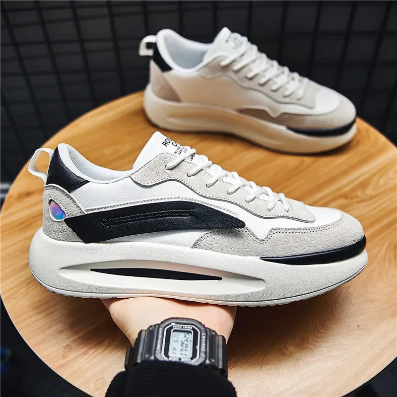 Chunky Sneakers: Non-Slip Vulcanized Footwear for Men