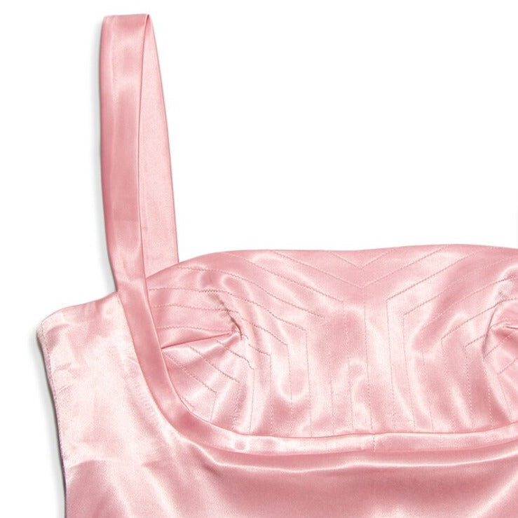 ASAMI PINK MINI DRESS with STRAPS