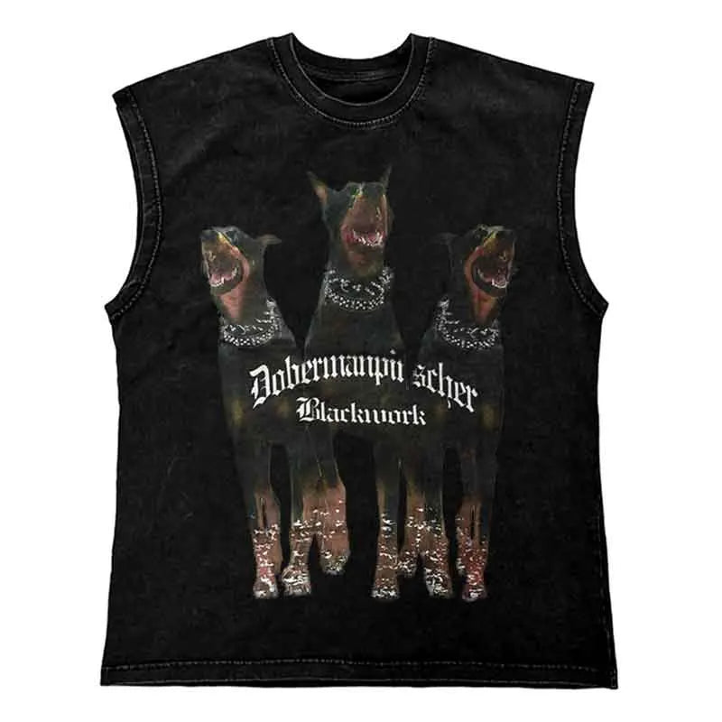 Gangsta T Shirt - Washed Tank Top for Men