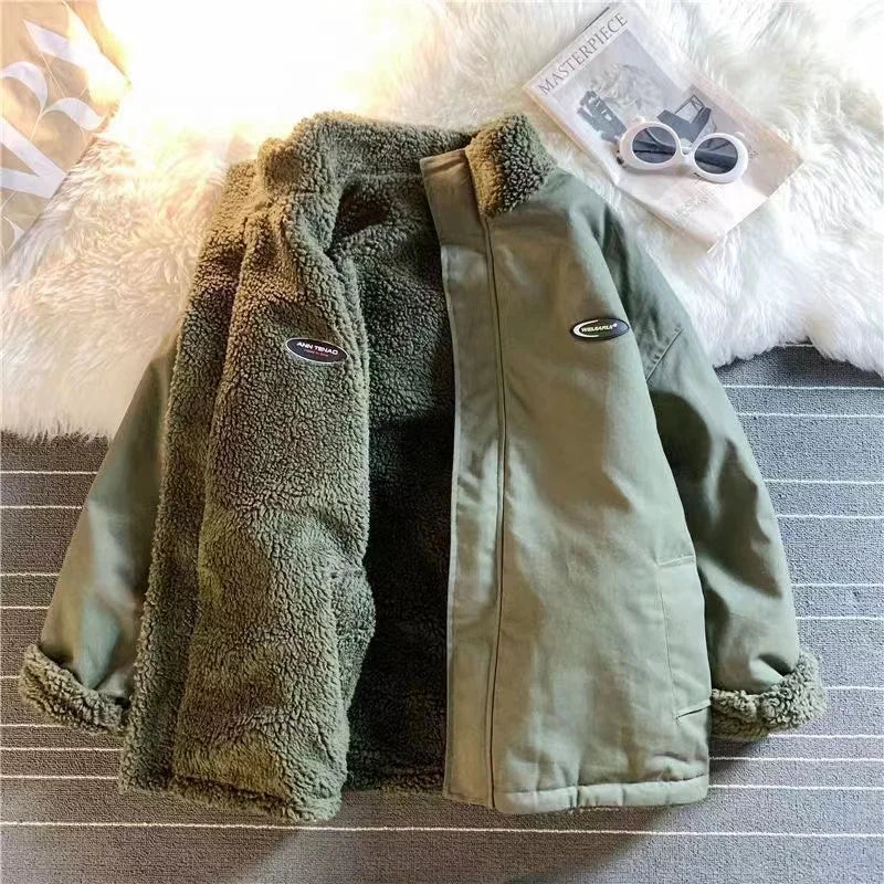Double-Sided Style Love Lambswool Women's Couple Jacket