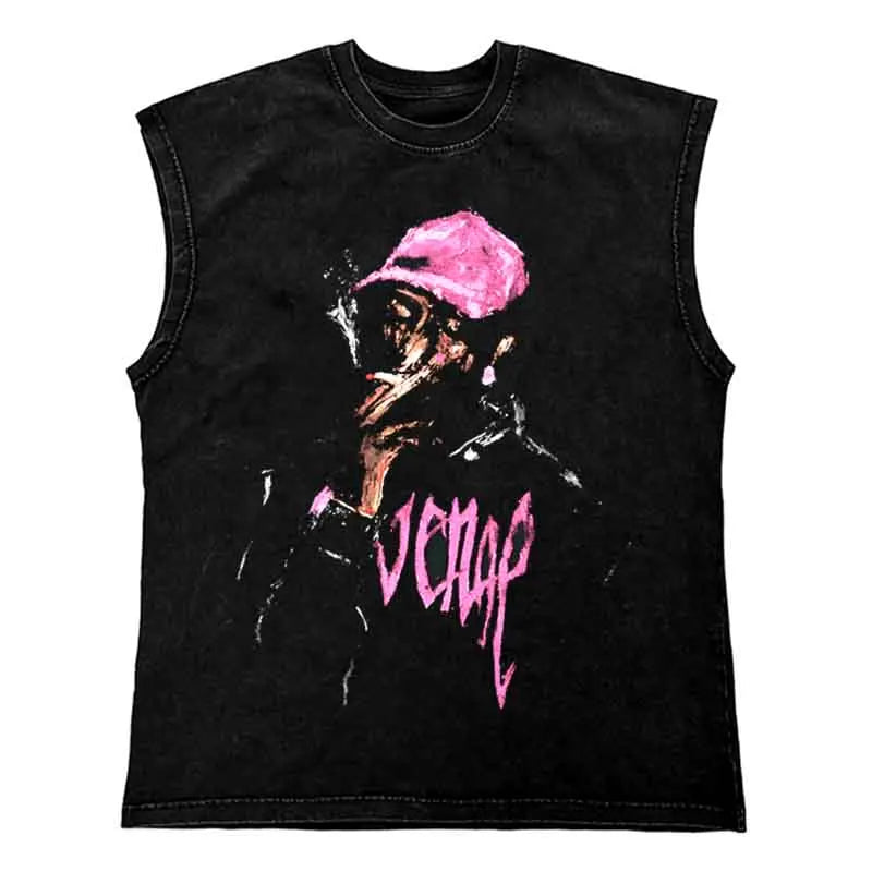 Gangsta T Shirt - Washed Tank Top for Men