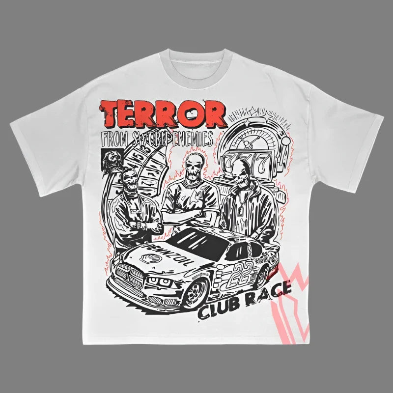 Club Race Oversized Graphic T-Shirt