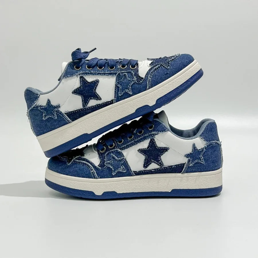 Platform Sneakers for Women & Men Stars Design