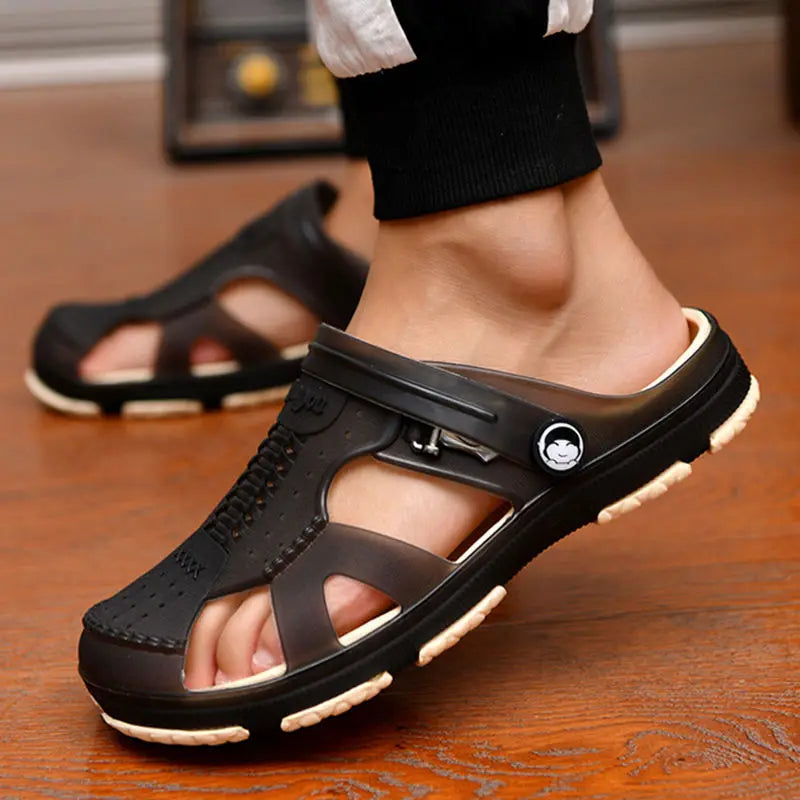 Summer Sandals: Outdoor Beach Indoor Durable Anti-Slip Peep Toe Men's