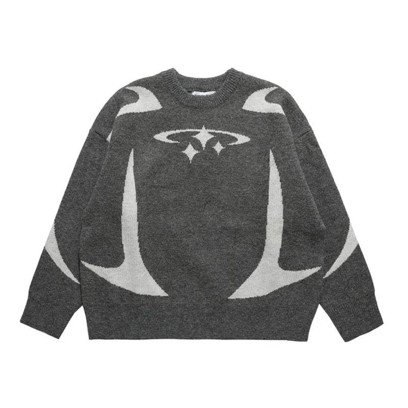 Aesthetic Retro Star Pattern Unisex Winter Sweater