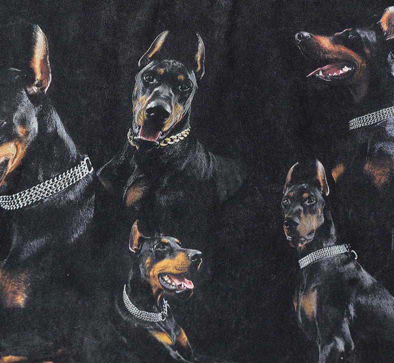 Distressed Doberman Graphic Tee for Men