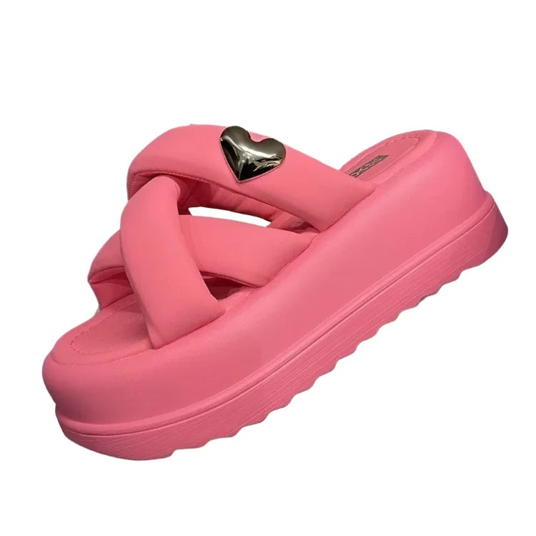 Platform Sandals Cross-tied for Women
